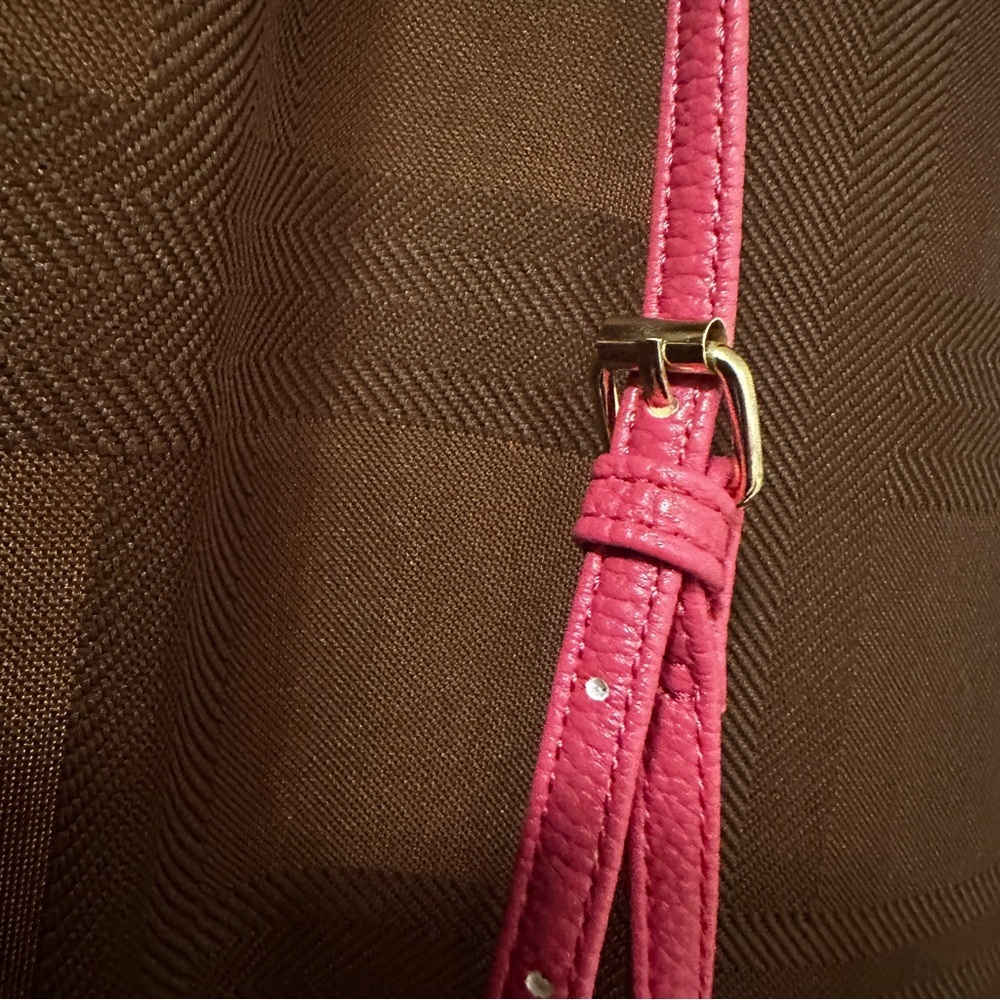 Nanette Lepore Thea Dome Faux Leather Crossbody Bag with twilly scarf excellent! - Picture 9 of 9